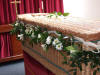 Wicker Coffin flowers