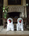 Chair back flowers at Berkeley Castle